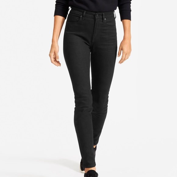 Everlane Jeans Everlane High Rise Black Skinny Full Length Jeans